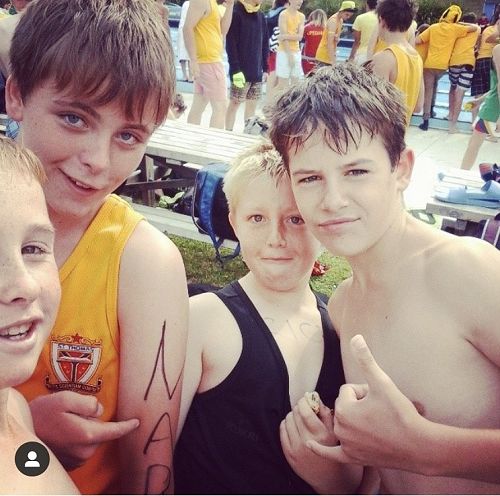 Logan Mehlhopt, Will Topham, Reegan Laidlaw, Lachie Doyle and  - Year 7