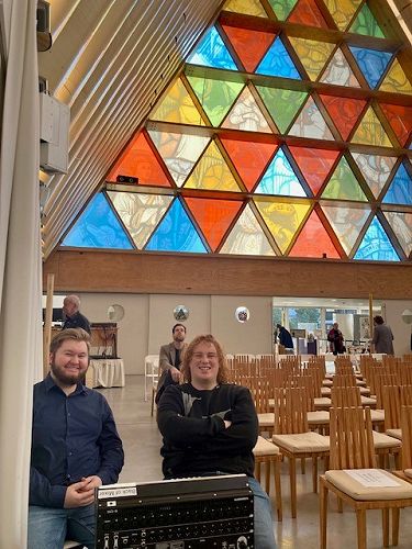 Thanks Braden & Hanan for your heavy lifting & running of our sound gear @ the Cathedral