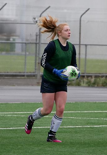 Antonina
Maciaczyk saves a goal