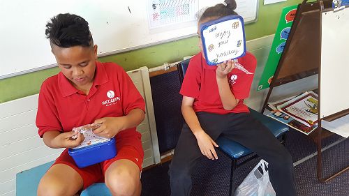 Students enjoying the lunches provided by Villa Maria - T4 2017