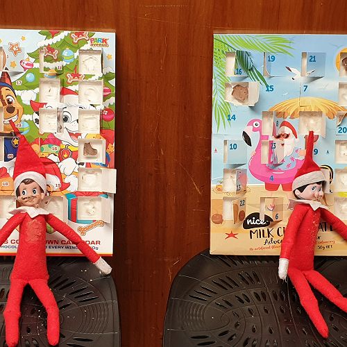 The naughty elves ate all the chocolate from the Advent Calendars