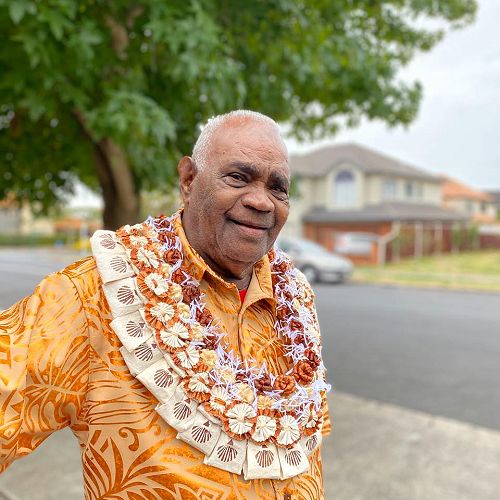 Dr Tuwere celebrating his 80th birthday at Meadowlands Church.