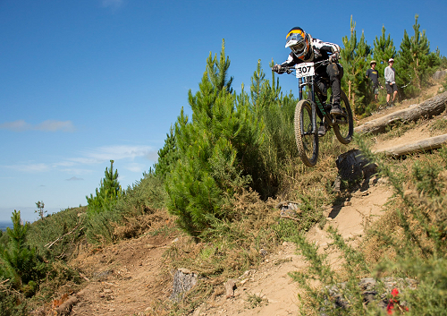 Ryan Smith flying down the DH course.