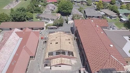 The demlision begins on the old Assembly Hall