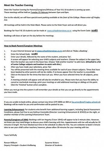 Junior Meet the Teacher Instructions