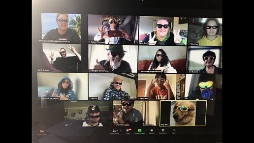 Staff and students kept in touch during lockdown with themed zoom meetings