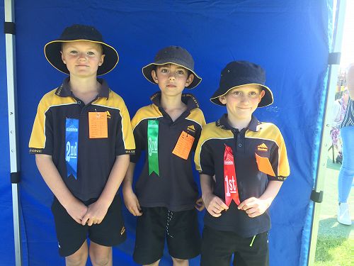High Jump U7 boys - First:Preston Hale 81cm Second: Levi Foley 77cm Third: Alex Dunn 75cm