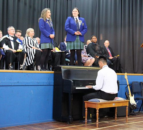 Abby Russell & Te Puawaiora Nepe Apatu Performing Dangerous Woman by Ariana Grande.  Accompanied by Jeremiah Schaumkel