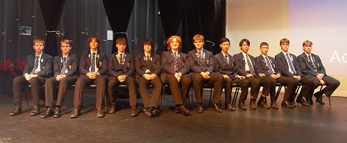 Blues Assembly celebrating Level 2 Endorsed with Excellence