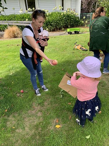 Jenna Bree and Hailey apple picking at Sumner