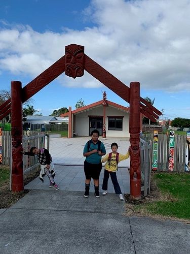 Lorittah Tobias and Jayce - Marae KIT day