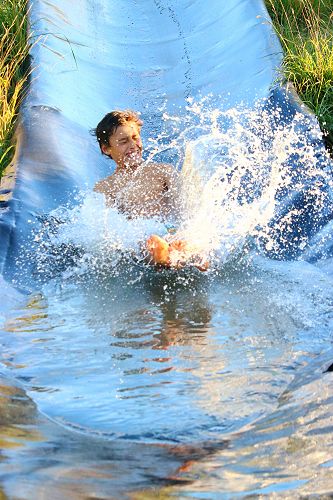 The water slide was a fanstastic evening activity (this is Tia) 