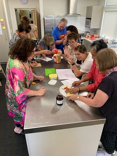 Writing code - for our human robots to make jam sandwiches (on first attempts, some of our robots would have gone hungry!)