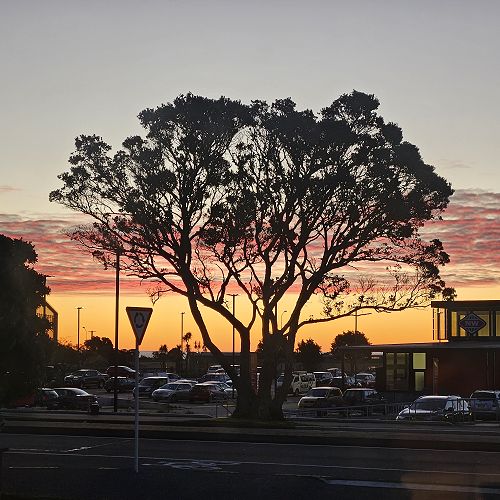 The sunset on the night of the ball