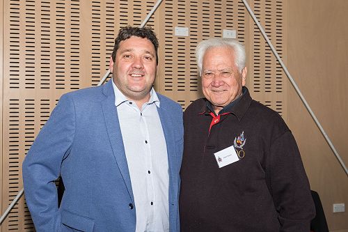 Rector Jon McDowall and Fred Sevele