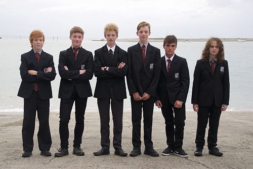 Top of the South Sailing Regatta - Silver fleet winning team: Nicolas Corry, Angus McMahon, Kilian Cools (Garin College), Finley McMahon, Shay Smith and Morgan Barak. Absent: Miguel Horring. 