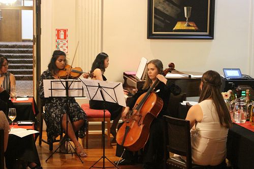 Abida Denny (violin), Rose Wu (piano) and Tessa Dalgety-Evans (cello)