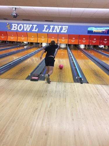 Luke Wilson bowling a strike!