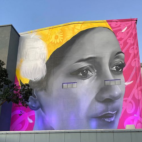 Hana Te Hemara mural done by Mr G.