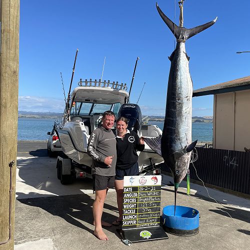 Sam White and dad Gary