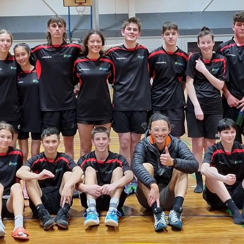 Korfball team with Carl Chung