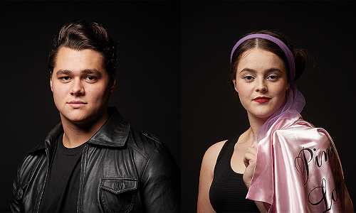 Liam Waide (Danny) and Macy Coffin (Rizzo), leads in the 2019 production, 'Grease'.  