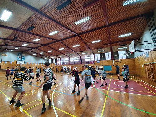 Students taking part in cultural diversity week.