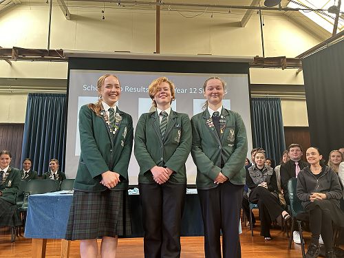 Scholarship recipients: Clara, Tessa and Isabella