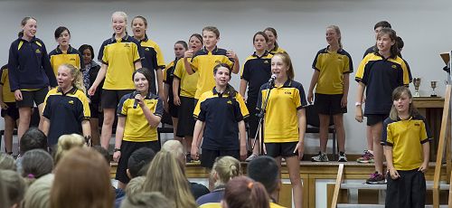 Senior Choir in action