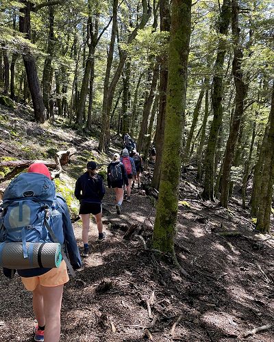 Year 13 Outdoor Ed on the Huxley Valley Tramp