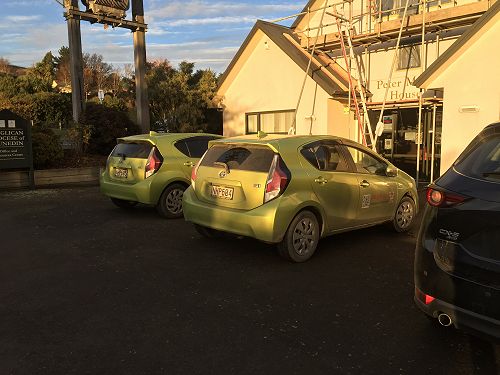 Ministry cars outside Peter Mann House