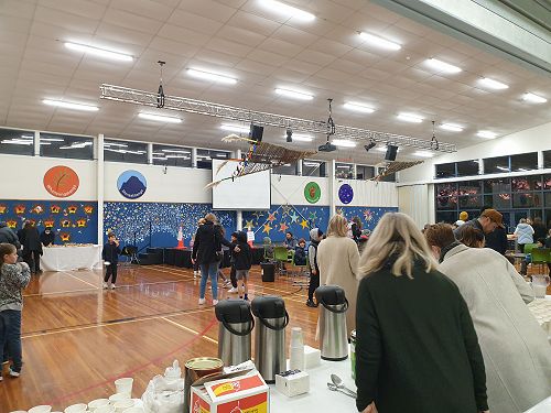 Setting up for breakfast