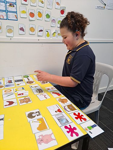 Waimarama is doing a great job with matching pictures that rhyme.