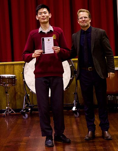 Daniel Loy with Dr Williams