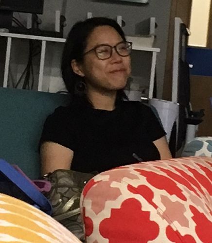 Regine having a good time...