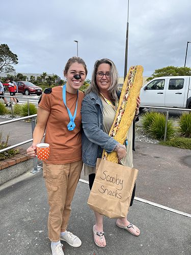 Miss Gay and Whaea Kylie... or Scooby Doo and his Scooby Snacks!