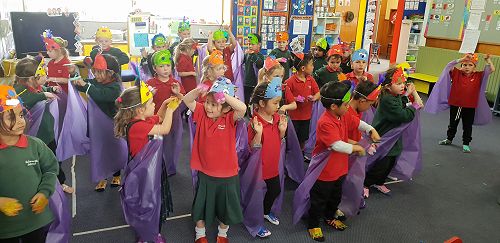 Testing our costumes