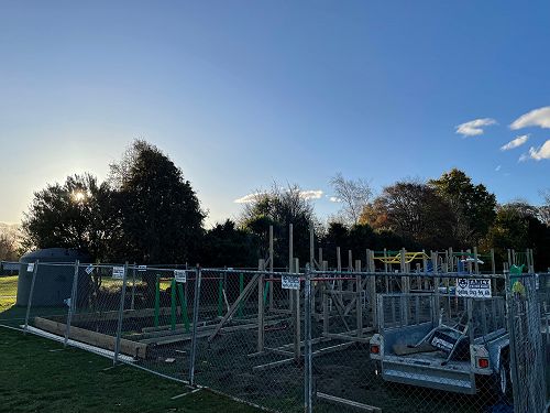 Senior Playground being installed