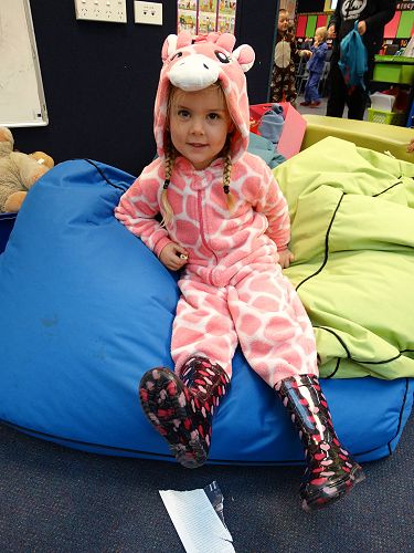 PJ's and gumboots in case it rains!