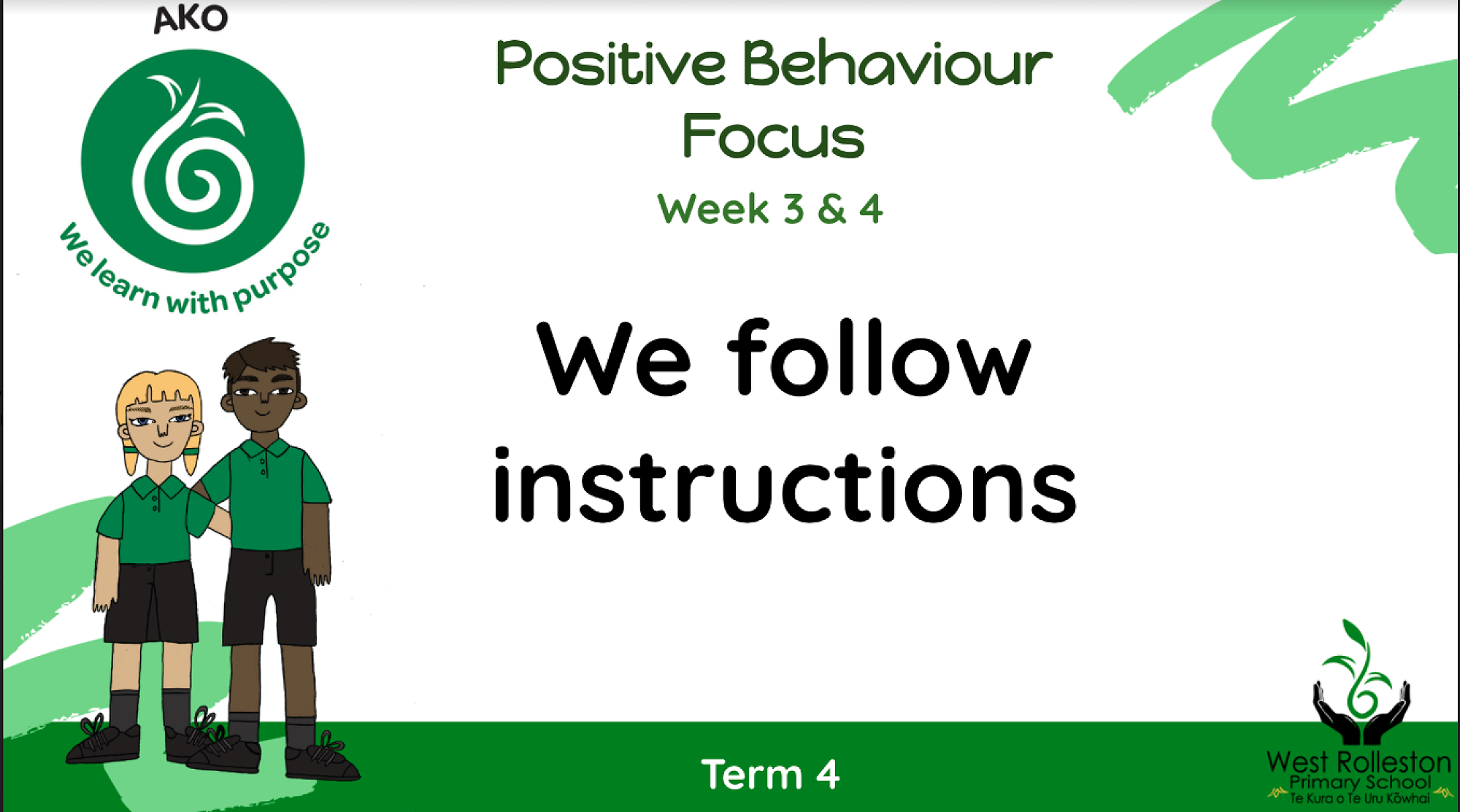 Positive Behaviour Focus Week 3 & 4