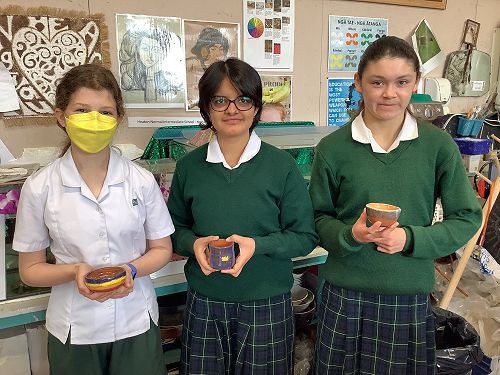 Glazed and ready to go home. Hannah, Alisha and Sophia