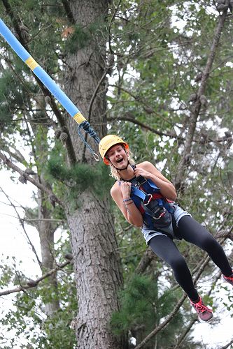 Ella loved the feeling of flying in the trees