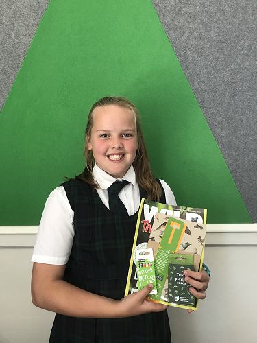 Devon Skevington with her prize.