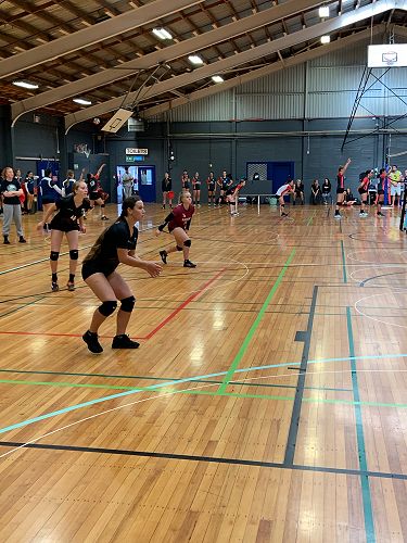 The B girls in action.