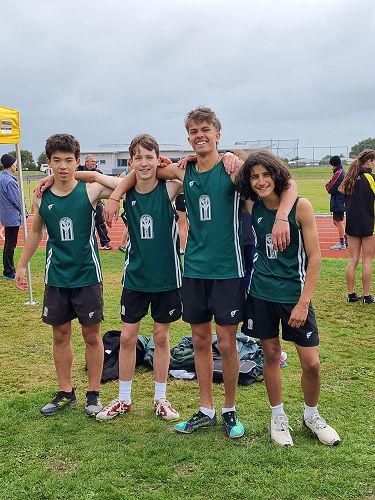 The Burnside High School Boys Relay Team at South Islands