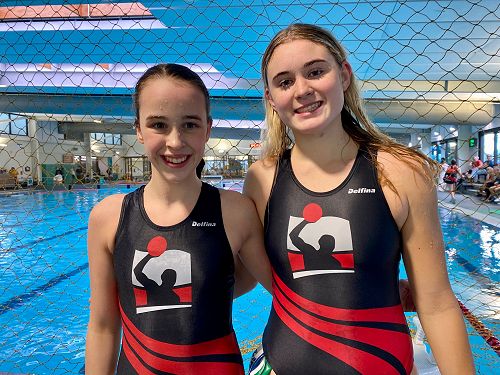 Alice and Brenna - water polo stars!