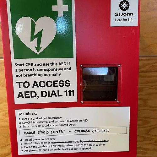 Columba College defibrillator