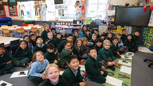 Can you spot Tina with the Year 1 children ?