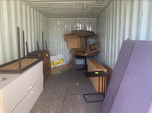 Red container - interior