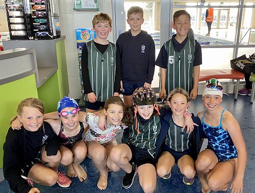 All smiles for our Year 5 teams after completing their triathlon